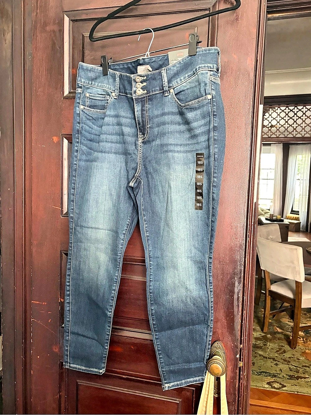 Torrid Skinny Super Soft High-Rise Jean Blue Grotto 3-Button Blue Jeggings Waist